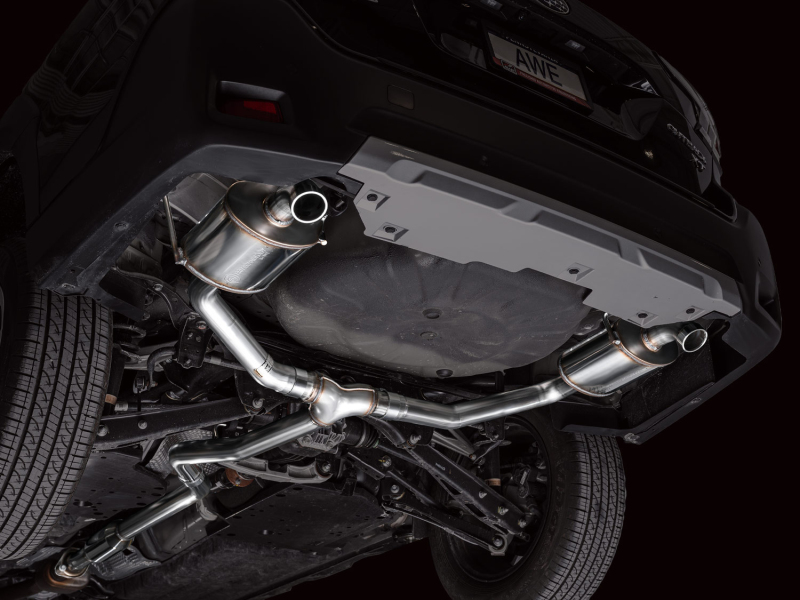 Subaru Outback Performance Exhaust - Dual - AWE Tuning - 0FG Catback with Dual BashGuards - `20-`25